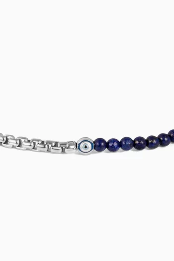 سوار سينيت بحلية عين الحسود فضة إسترلينية مطلية بالروديوم