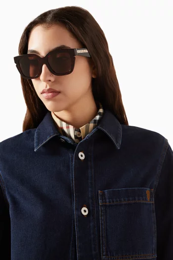 Oversized Square Sunglasses in Acetate