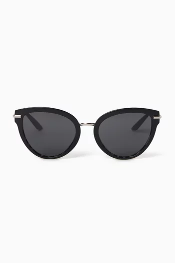 نظارة شمسية بتصميم عين القطة وإطار أسيتات