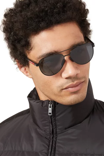 Linea Rossa Aviator Sunglasses in Metal