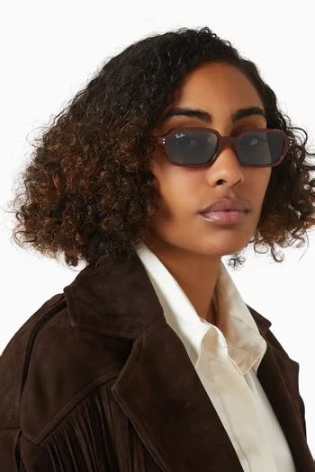 Zuri Rectangle Sunglasses in Acetate