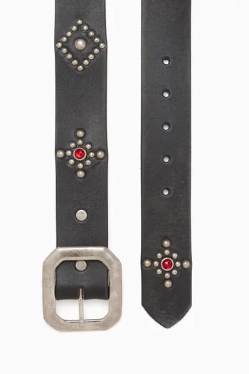 Santa Fe Studded Belt in Leather