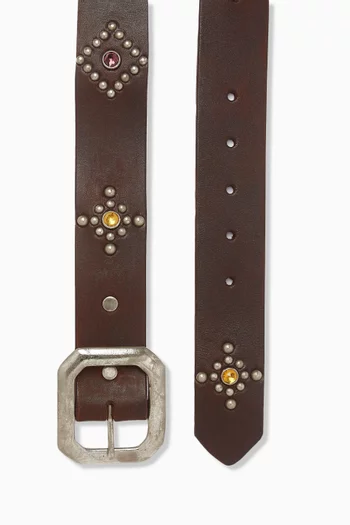 Santa Fe Studded Belt in Leather