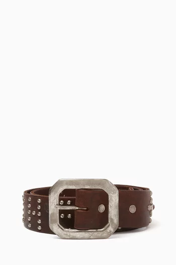 Santa Fe Studded Belt in Leather