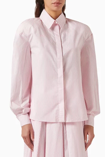 Oversized Signature Shirt in Poplin