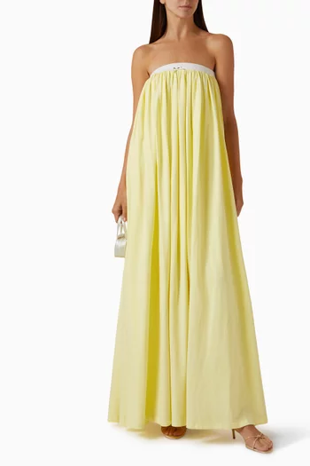Gathered Maxi Dress in Jersey
