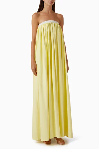 Gathered Maxi Dress in Jersey
