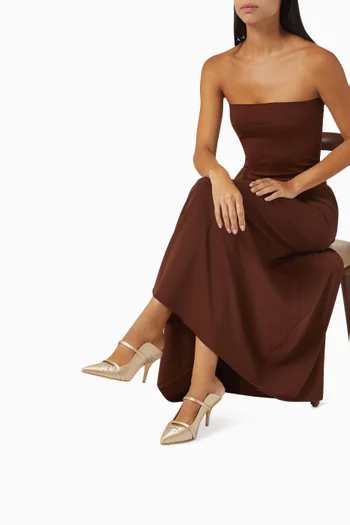 Maureen Embellished  70 Mules in Satin