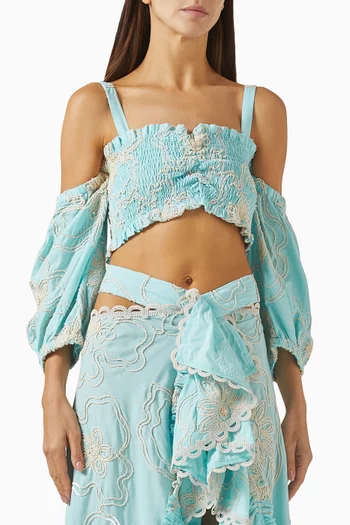 بلوزة نالو قصيرة قطن