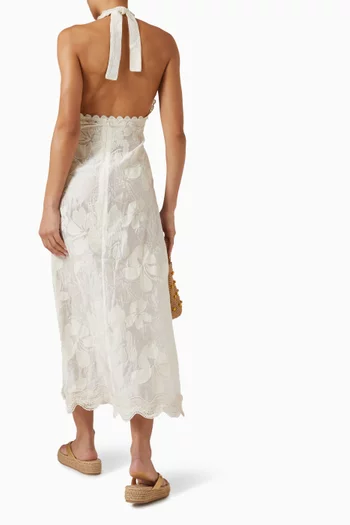 فستان انديرا طويل مزين بنقشة زهور