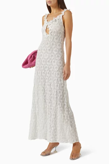 فستان مايا طويل كلوكيه بارز الملمس