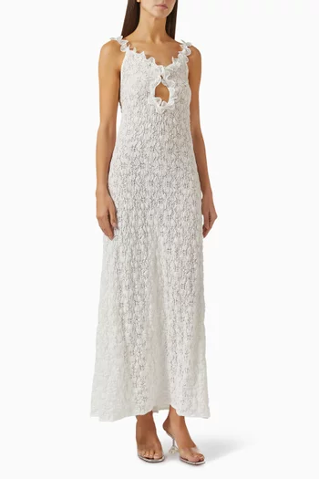 فستان مايا طويل كلوكيه بارز الملمس