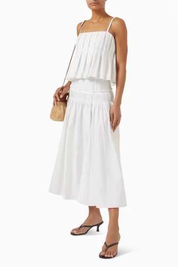 Pleated Camisole Top in Cotton-blend