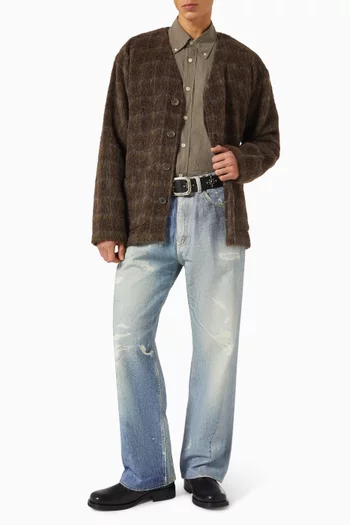 قميص بورويد بقصة فضفاضة قطن بوبلين