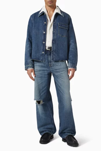 Vast Cut Straight-leg Jeans in Denim