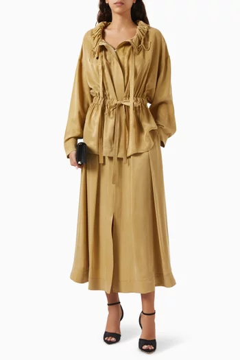 Pleated Drawstring Jacket