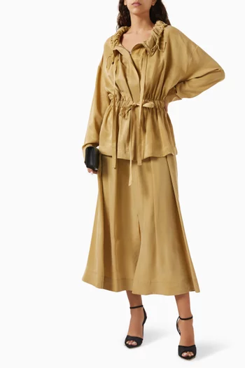 Pleated Bell Skirt