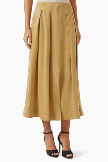 Pleated Bell Skirt