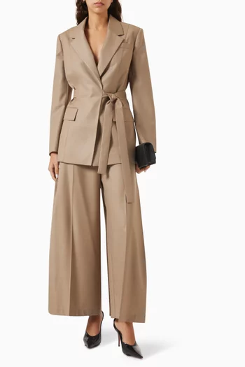 Belted Jacket in Wool-blend