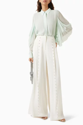 Draped-sleeve Shirt