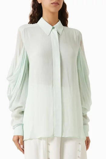 Draped-sleeve Shirt