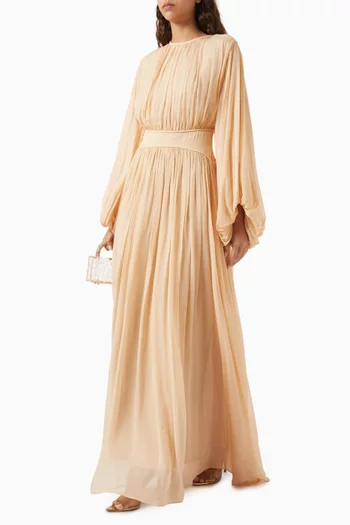 Pleated Dress in Viscose