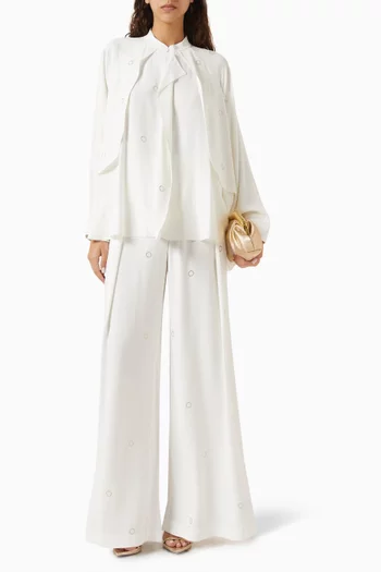 Stone-embellished Shirt in Viscose