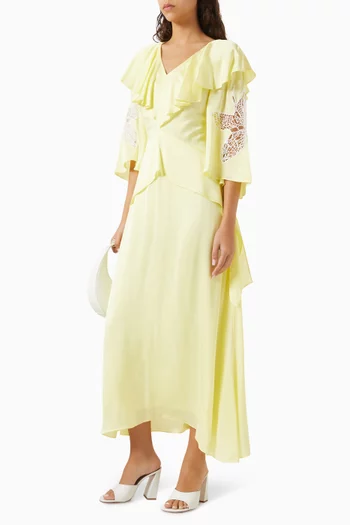 Frill Dress in Viscose