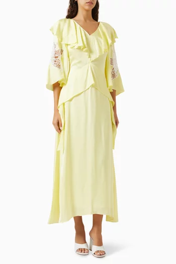 Frill Dress in Viscose