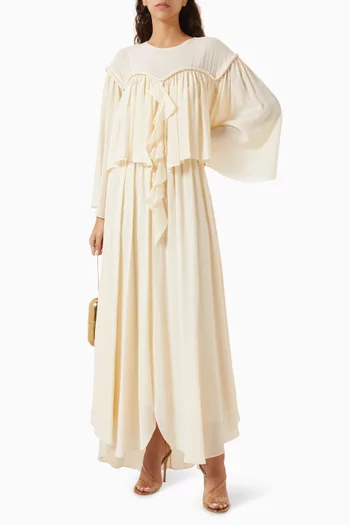 Ruffle Dress in Viscose