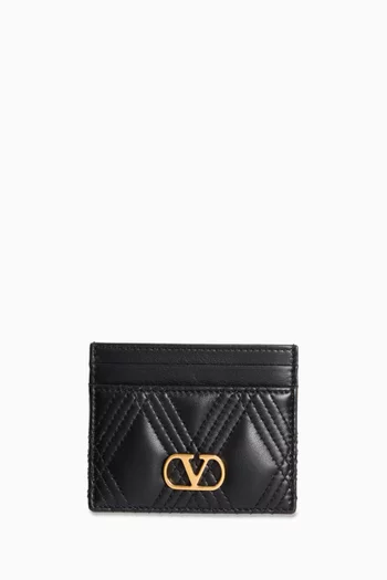 Quiltie 67 Card Holder in Nappa Leather