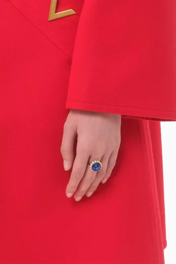VLogo Signature Ring in Metal