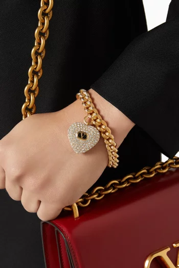 Coeur Royal Swarovski® Bracelet in Gold-tone Brass