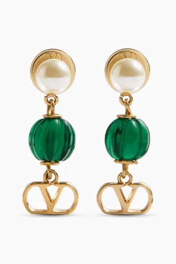 أقراط فالنتينو غارافاني بشعار حرف V