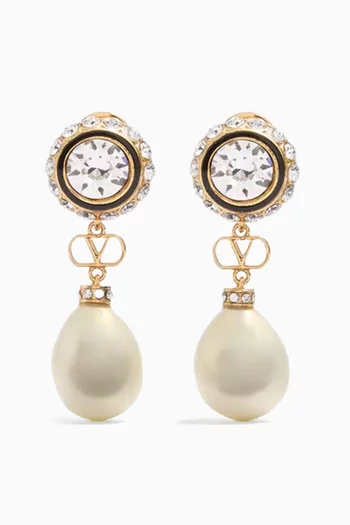 Valentino Garavani VLogo Signature Pearl Earrings