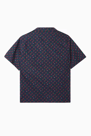 Cherryfic Bowling Shirt in Cotton Poplin