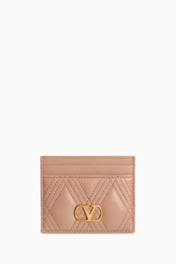 Quiltie 67 Card Holder in Leather