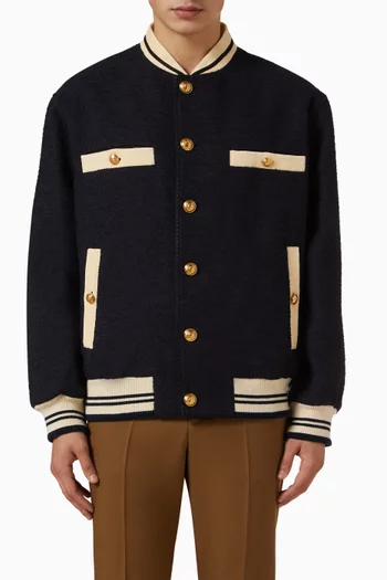 Bomber Jacket in Cotton Tweed