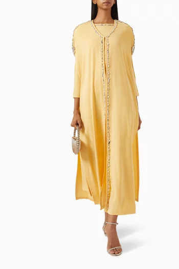 Embroidered Co-ord Set in Stretch Crepe