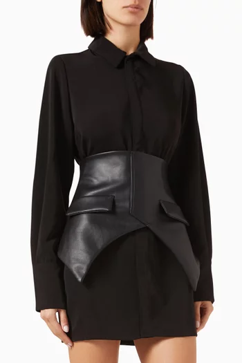 Corset Overlay Shirtdress