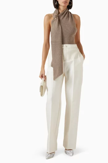 Knitted Draped Halterneck Top
