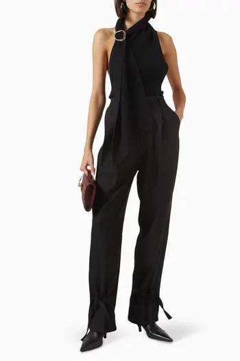Knitted Draped Halterneck Top