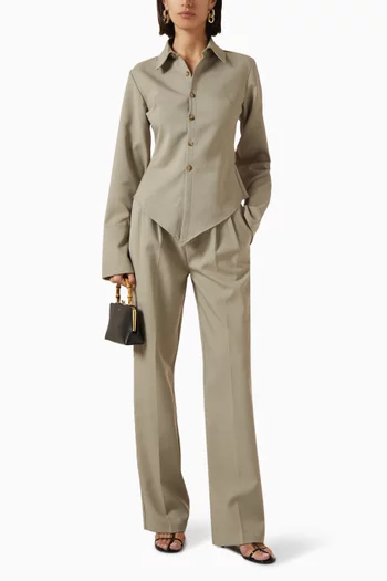 Julie Twin-pleats Tailored Pants