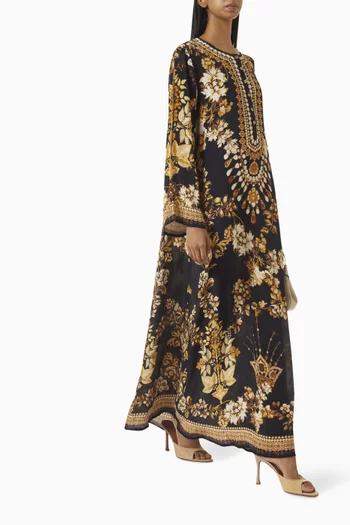 Chanel Printed Kaftan in Bemberg Crepe