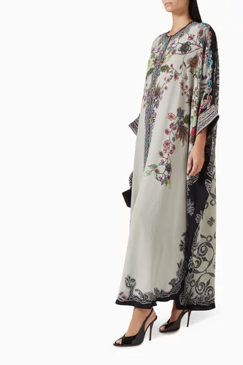 Dakota Printed Kaftan in Bemberg Crepe