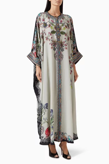 Dakota Printed Kaftan in Bemberg Crepe