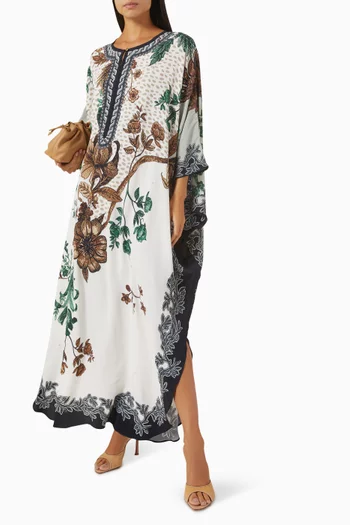 Bambi Printed Kaftan in Bemberg Crepe
