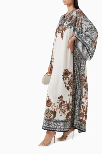 Gufrina Printed Kaftan in Bemberg Crepe