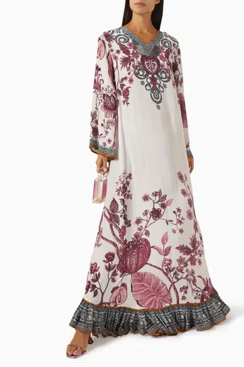 Barkha Printed Kaftan in Bemberg Crepe