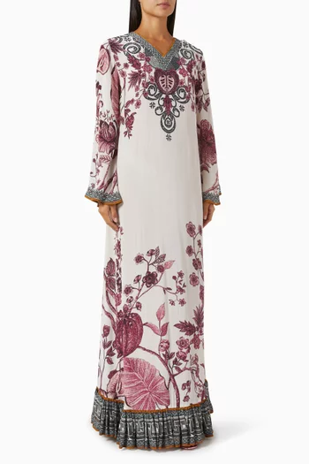 Barkha Printed Kaftan in Bemberg Crepe